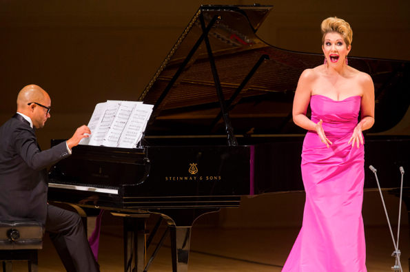 Mezzo-soprano Joyce DiDonato gave a recital with pianist David Zobel on Nov. 4 at Carnegie Hall.  (Photos by Chris Lee)