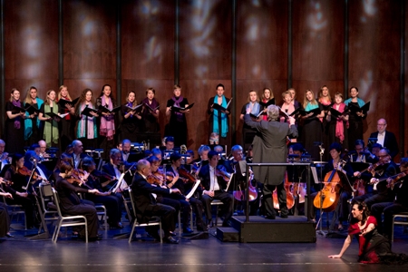 Choral and orchestral forces were led by N.C. Symphony music director Grant Llewellyn.